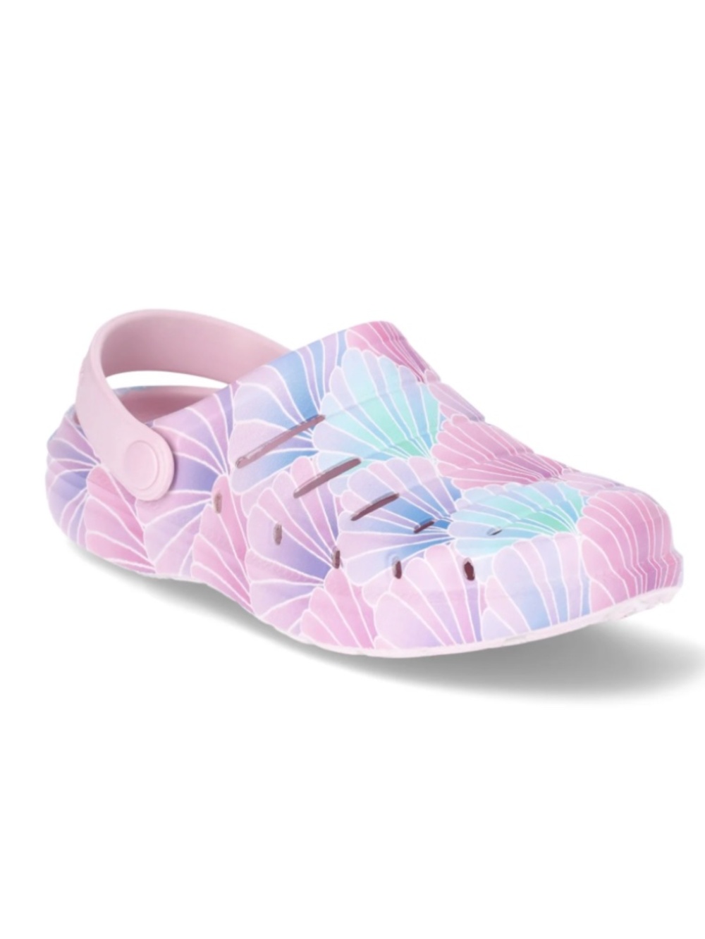 Rugged Shark - Girls Mermaid Shell Clogs